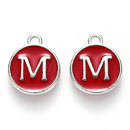 Platinum Plated Alloy Enamel Charms LS-ENAM-S118-03M-P-1