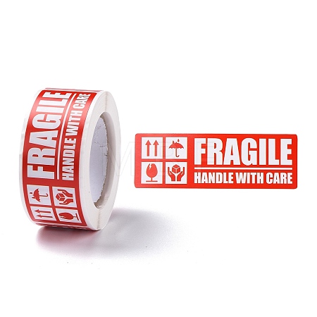 Self-Adhesive Paper Warning Tag Stickers X-DIY-K039-04C-1