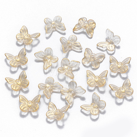 Transparent Spray Painted Glass Charms X-GLAA-T016-21C-1
