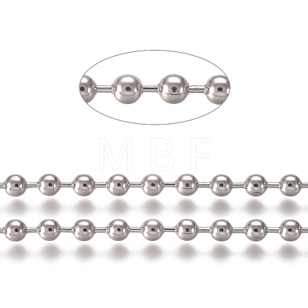 Tarnish Resistant 304 Stainless Steel Ball Chains CHS-E021-13I-P-1