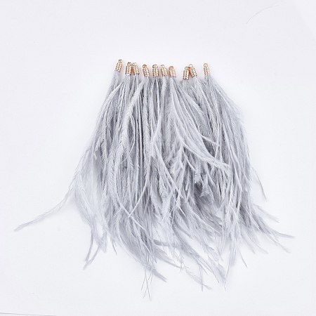 Ostrich Feather Tassel Big Pendant Decorations FIND-S302-08G-1