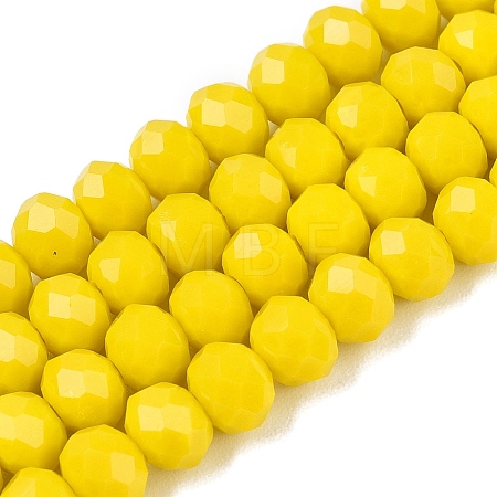 Opaque Solid Color Imitation Jade Glass Beads Strands LS-EGLA-A044-P6mm-D04-1