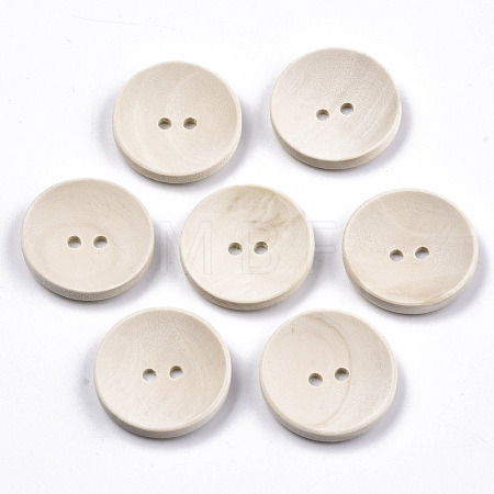 Natural Wood Buttons WOOD-N006-88B-01-1