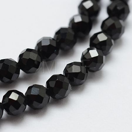 Natural Black Spinel Beads Strands X-G-E366-07-2mm-1