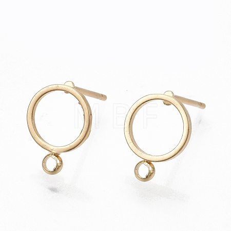 Brass Stud Earring Findings KK-S348-358-1