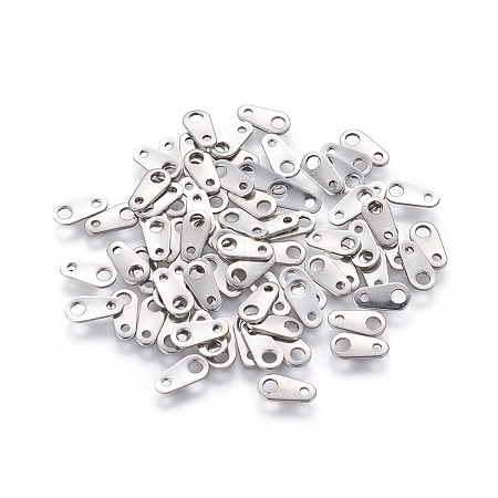 Tarnish Resistant 201 Stainless Steel Chain Tabs STAS-L234-010P-1