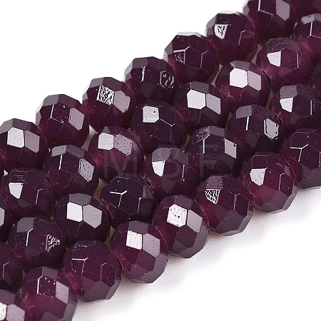 Baking Paint Imitation Jade Glass Bead Strands DGLA-A034-J2MM-A02-1