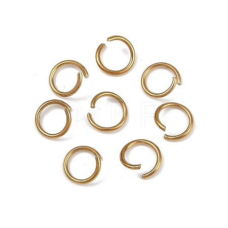 304 Stainless Steel Open Jump Rings X-STAS-Z137-01G-08-1