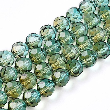 Baking Paint Transparent Glass Beads X1-DGLA-A035-T10mm-A08-1