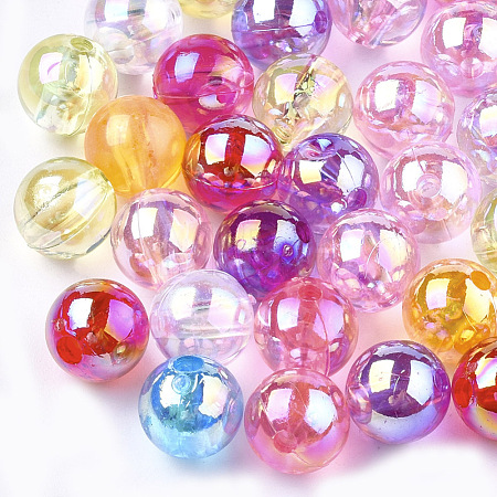 Transparent Plastic Beads OACR-S026-10mm-M-1