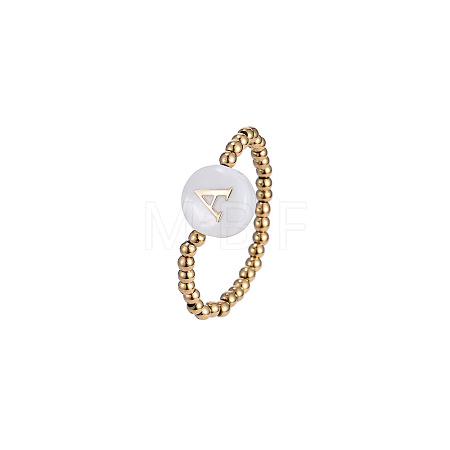 304 Stainless Steel and Shell Finger Rings WG7EF54-01-1