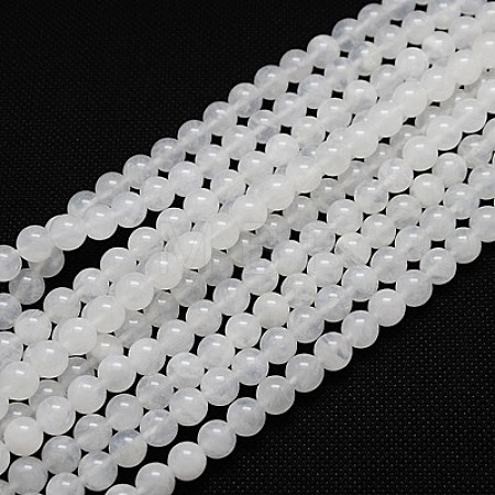 Natural White Moonstone Beads Strands G-G559-8mm-1