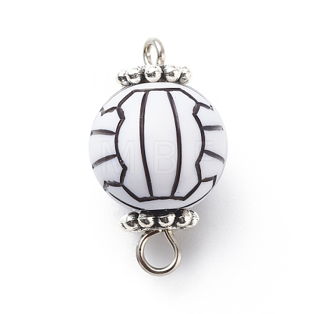 Acrylic Basketball Connector Charms PALLOY-JF01869-02-1