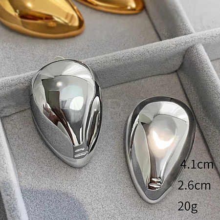 Teardrop Alloy Stud Earrings WG64463-29-1