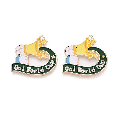 Alloy Enamel Pendants ENAM-T025-01G-07-1