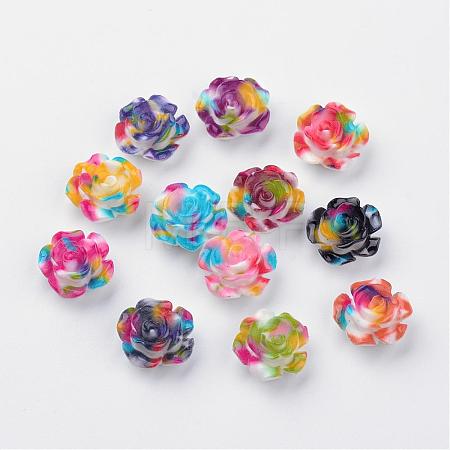 Spray Painted Resin Cabochons CRES-Q190-01-1