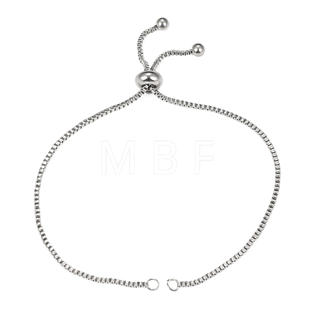 Tarnish Resistant Adjustable 304 Stainless Steel Slider Bracelets Making X-STAS-T050-031P-1