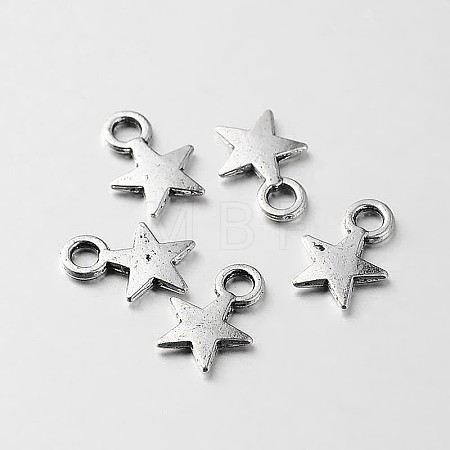 Tibetan Style Alloy Star Charms X-TIBEB-O004-11-1