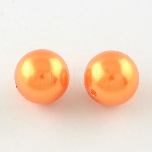 Round ABS Plastic Imitation Pearl Beads X-OACR-R053-04-1