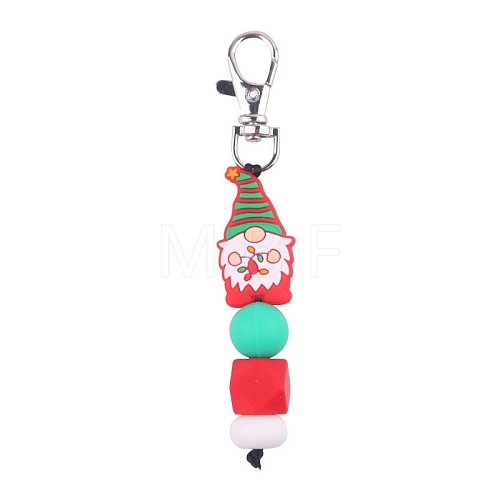 Christmas Theme Silicone Cartoon Gnome Pendant Decorations PW-WG9545F-05-1