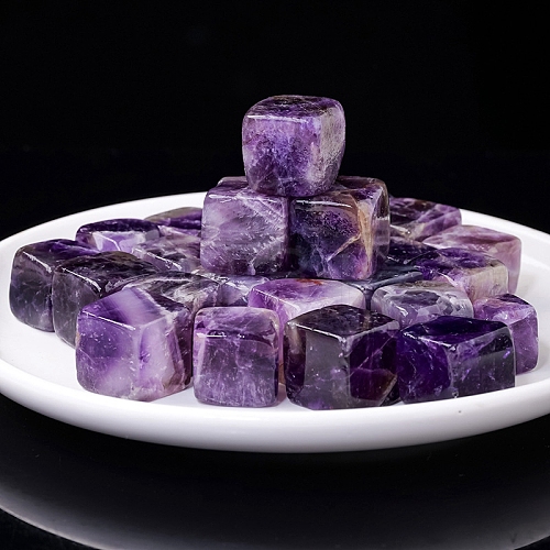 100g Cube Natural Amethyst Beads PW-WG54827-01-1