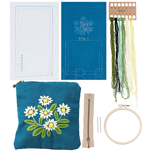 DIY Change Purse Embroidery Kit DIY-WH0325-90-1