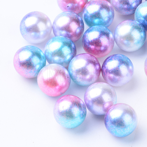 Rainbow Acrylic Imitation Pearl Beads OACR-R065-2.5mm-A02-1