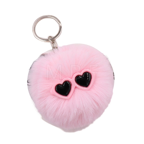 Imitation Rabbit Fur Pom-Pom Keychain PW-WG3DDD9-01-1