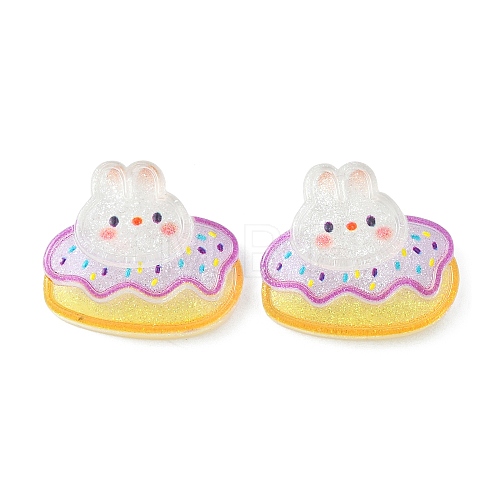 Translucent Cute Bunny Cabochons CRES-O006-10-1