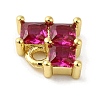 Real 18K Gold Plated Rack Plating Brass Micro Pave Cubic Zirconia Charms KK-F854-13G-4