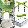 100Pcs Rectangle Paper Table Cards with 100Pcs Polyester Ribbons for Wedding Party Celebration Supplies OFST-WH0004-122B-1