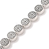 Tibetan Style Flat Round Alloy Bead Strands X-TIBEB-O007-09-NR-4