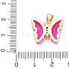 Brass Micro Pave Clear Cubic Zirconia Pendants CU-CBA83A6-05G-4