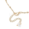 Ocean Alloy Enamel Whale Tail Shell Shape Starfish Pendant Brass Cable Chain and 304 Stainless Steel Satellite Chain Bib Necklaces for Women NJEW-JN05815-01-5