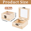 Wooden Storage Boxes WOCR-CL0001-02B-2