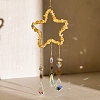 Yellow Quartz & Crystal Glass Sun Catcher Pendant PW-WGCCFD7-11-1