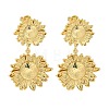 Rack Plating Flower Brass Stud Earrings EJEW-H016-16G-1