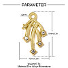 Zinc Alloy with Crystal Rhinestone Pendants RB-OY001-75G-2