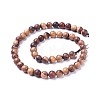Natural Wood Beads Strands X-WOOD-F008-04-B-2