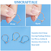 Unicraftale 304 Stainless Steel Hoop Earring Findings Kidney Ear Wires STAS-UN0012-43-5