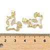 Brass Micro Pave Clear Cubic Zirconia Pendants KK-K365-12A-G-3