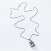 Viking Dog Guardian Bell 304 Stainless Steel Pendant Box Chain Necklaces for Men Women HU1943-3