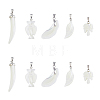 SUPERFINDINGS 10Pcs 5 Style Natural Trochid Shell/Trochus Shell Pendants SSHEL-FH0001-18-1