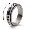 Non-Tarnish 203 Stainless Steel Rotating Spinner Fidget Band Rings for Anxiety Stress Relief RJEW-G118-02P-2