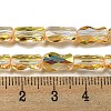 Transparent Electroplate Glass Beads Strands GLAA-G116-01A-HR01-4