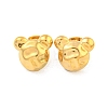 Bear 304 Stainless Steel Ear Studs EJEW-L290-018G-1