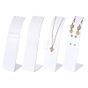 Desktop Acrylic Slant Back Single Necklace Display Stands ODIS-WH0025-234A-1