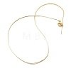 1mm Rack Plating Brass Round Snake Chain Adjustable Slider Necklaces for Women Men MAK-L044-50G-1