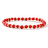 Plastic & Brass Beaded Stretch Bracelet for Women JP1152-2-1