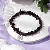 Natural Garnet Stretch Bracelets BJEW-JB11147-10-2